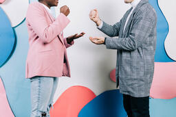 Young People Playing Rock Paper Scissors  image 9