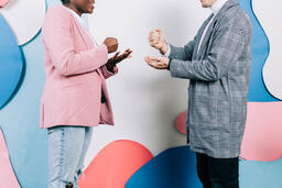 Young People Playing Rock Paper Scissors  image 6