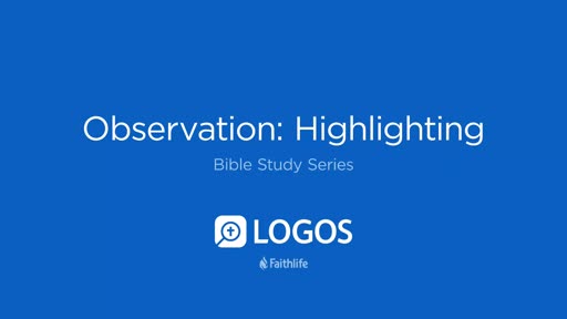 3. Observation: Highlighting