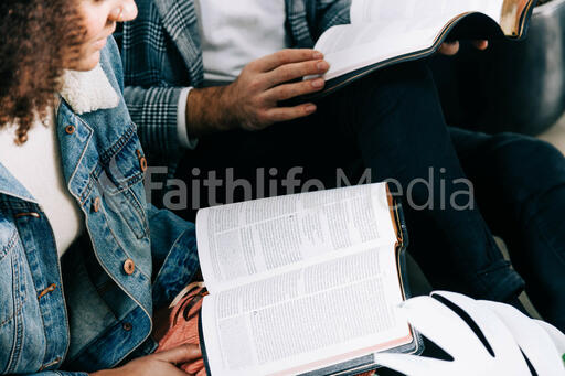 Young People Reading their Bibles