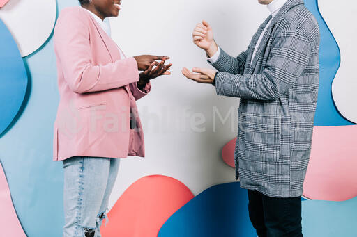 Young People Playing Rock Paper Scissors