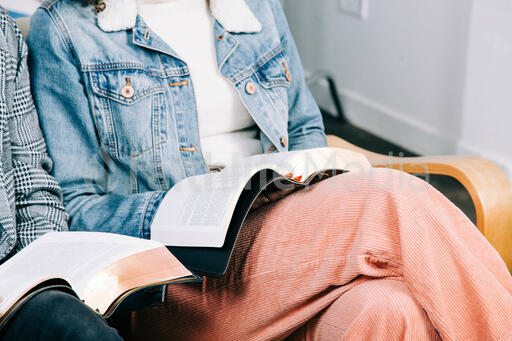 Young Woman Reading the Bible