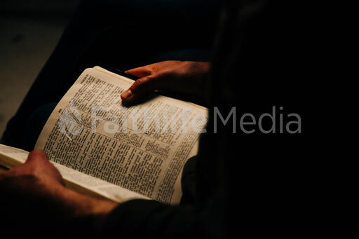 Man Reading the Bible