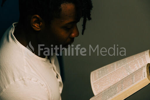 Man Reading the Bible