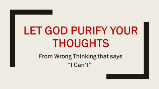 Let God Purify Your Thoughts