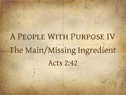A People With Purpose IV