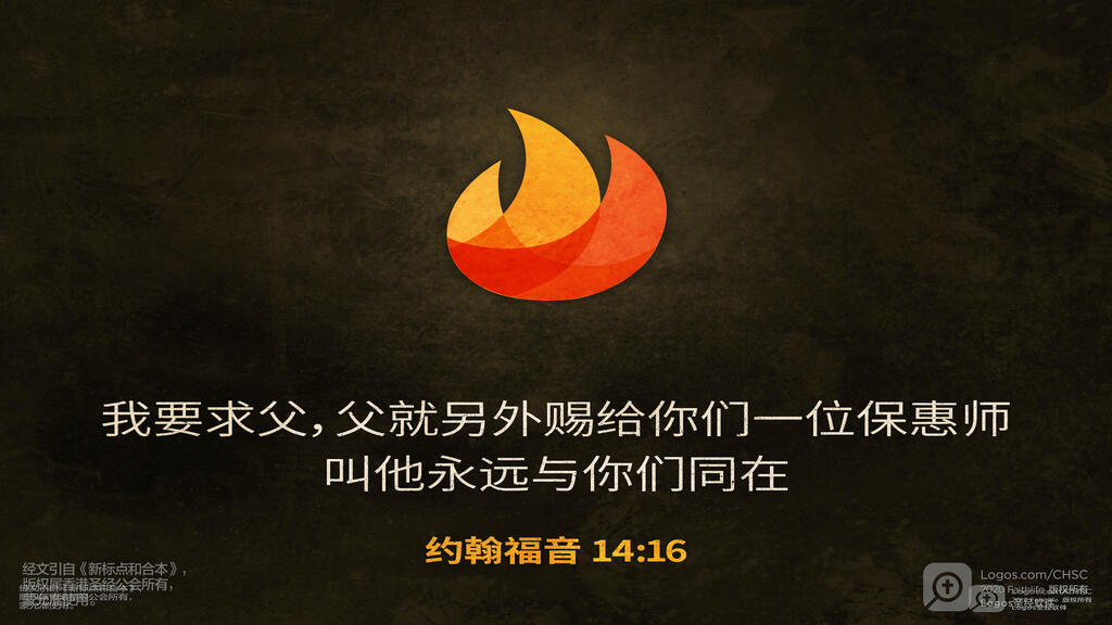 约翰福音 14：16: 我要求父，父就另外赐给你们一位保惠师，叫他永远与你们同在...