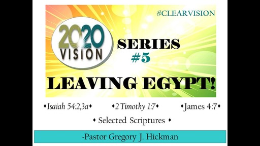 Series #5 Leaving Egypt