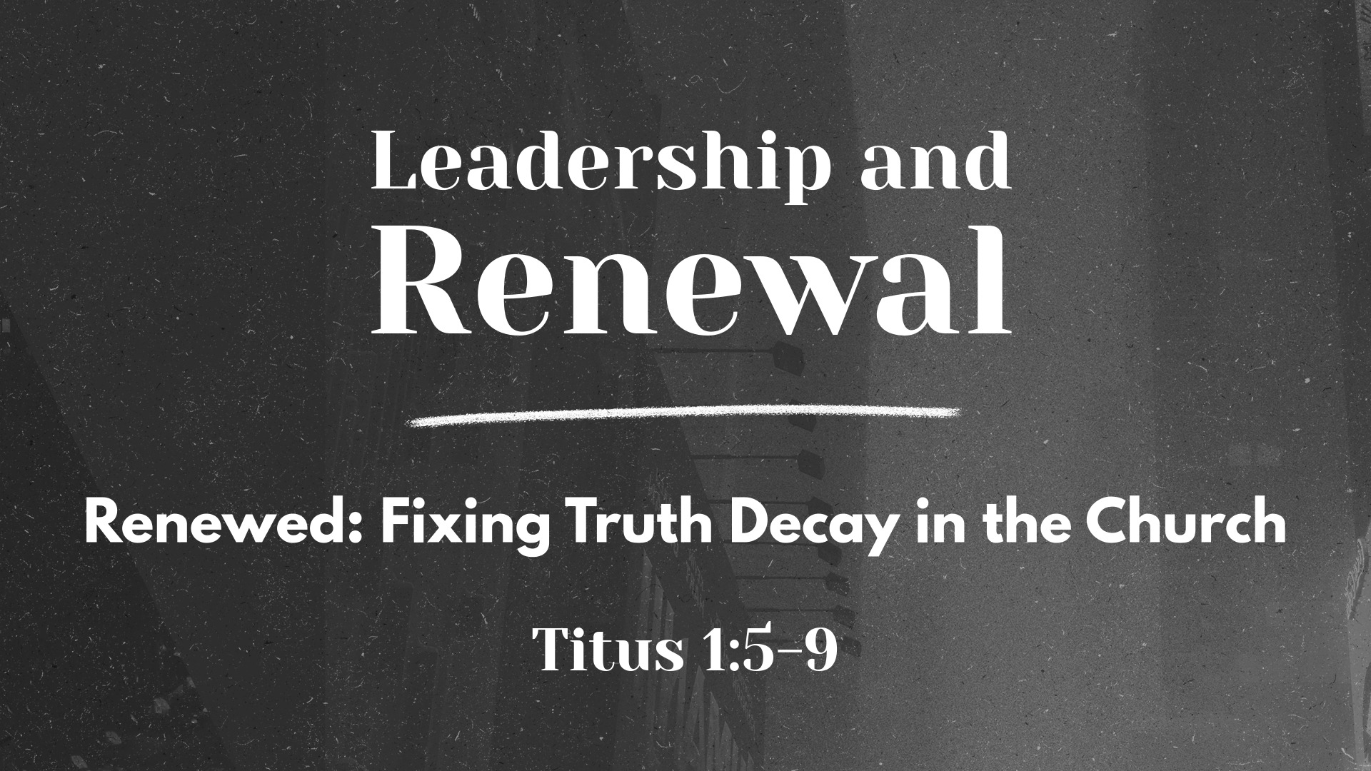 Leadership and Renewal - Logos Sermons