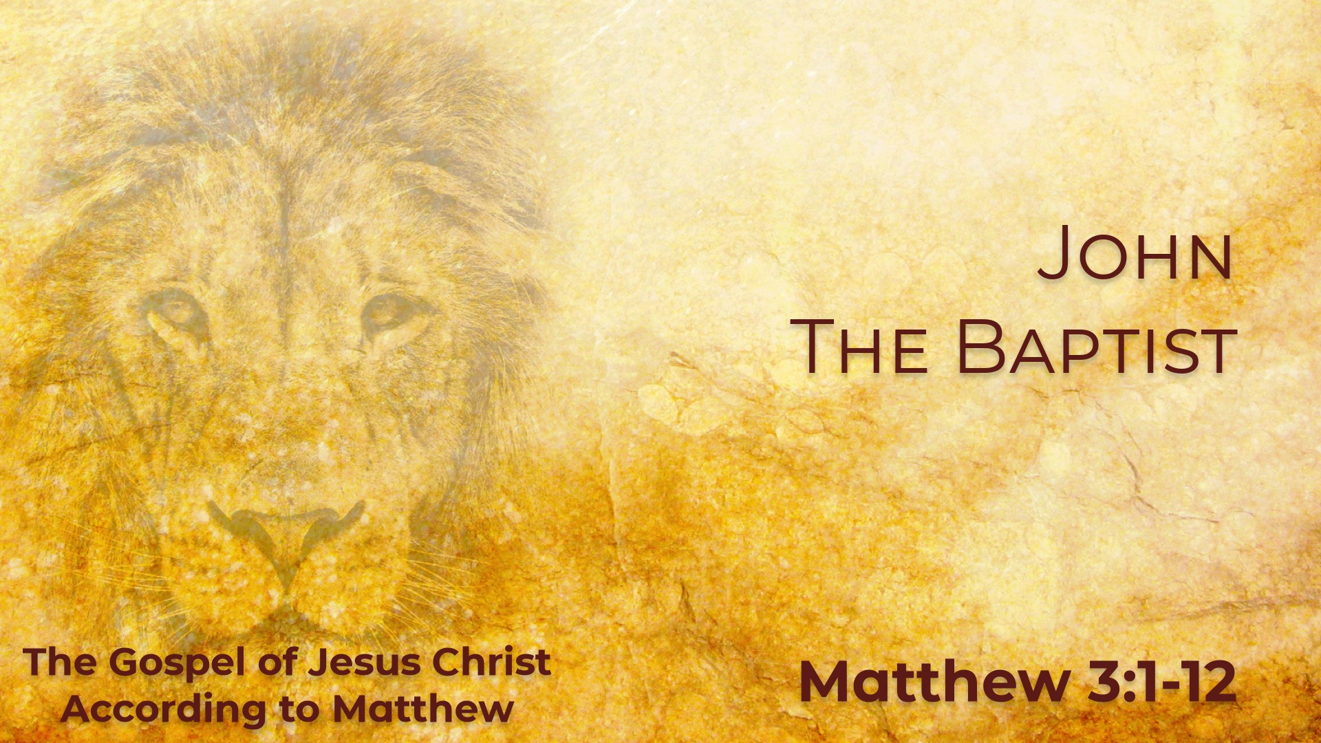 John The Baptist Matthew 31 12 Faithlife Sermons