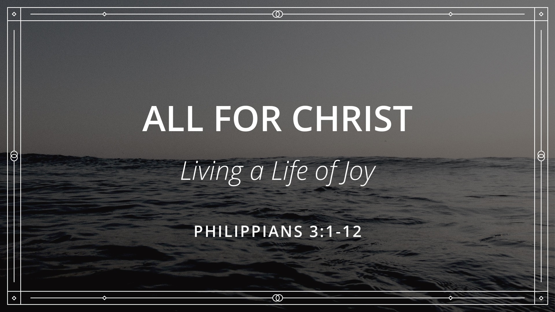 All For Christ - Faithlife Sermons