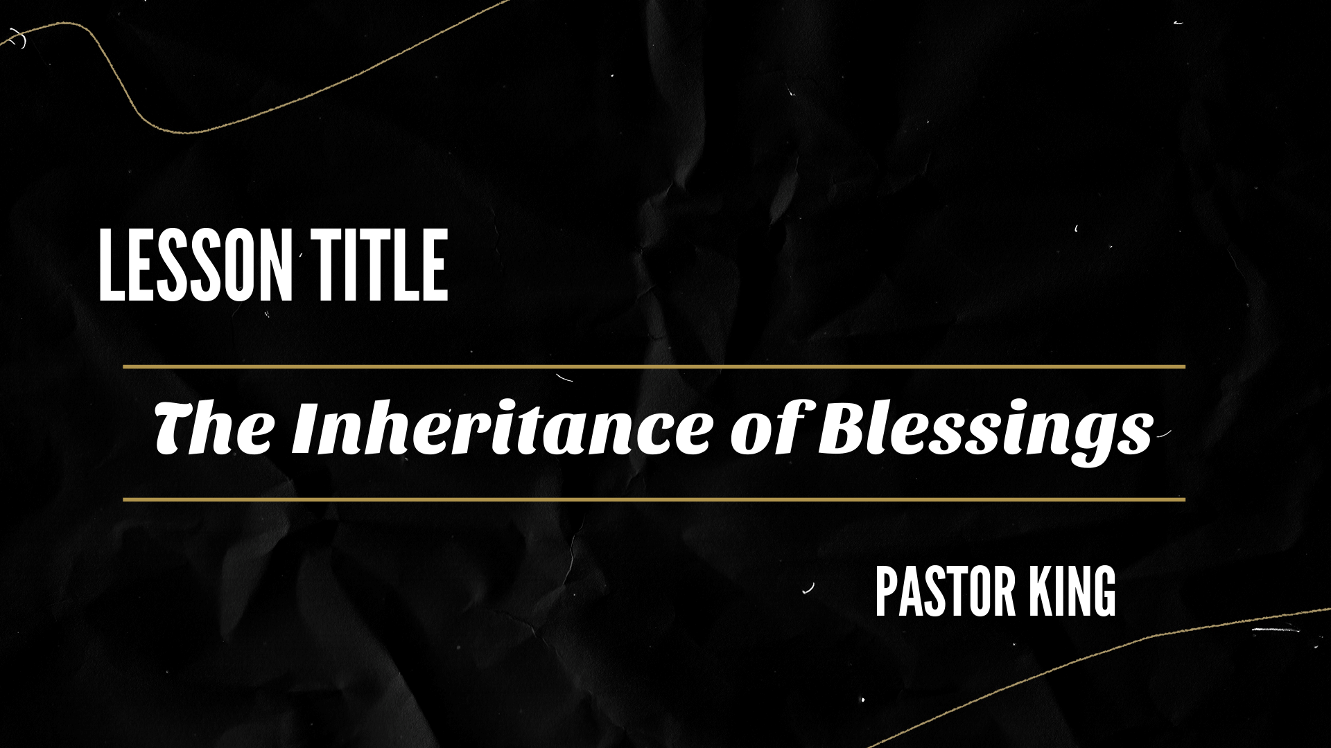 The Inheritance of Blessings - Logos Sermons