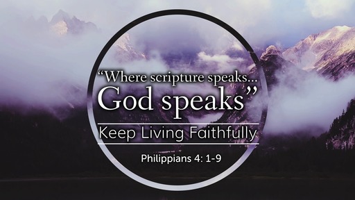 "Where scripture Speaks...God speaks"