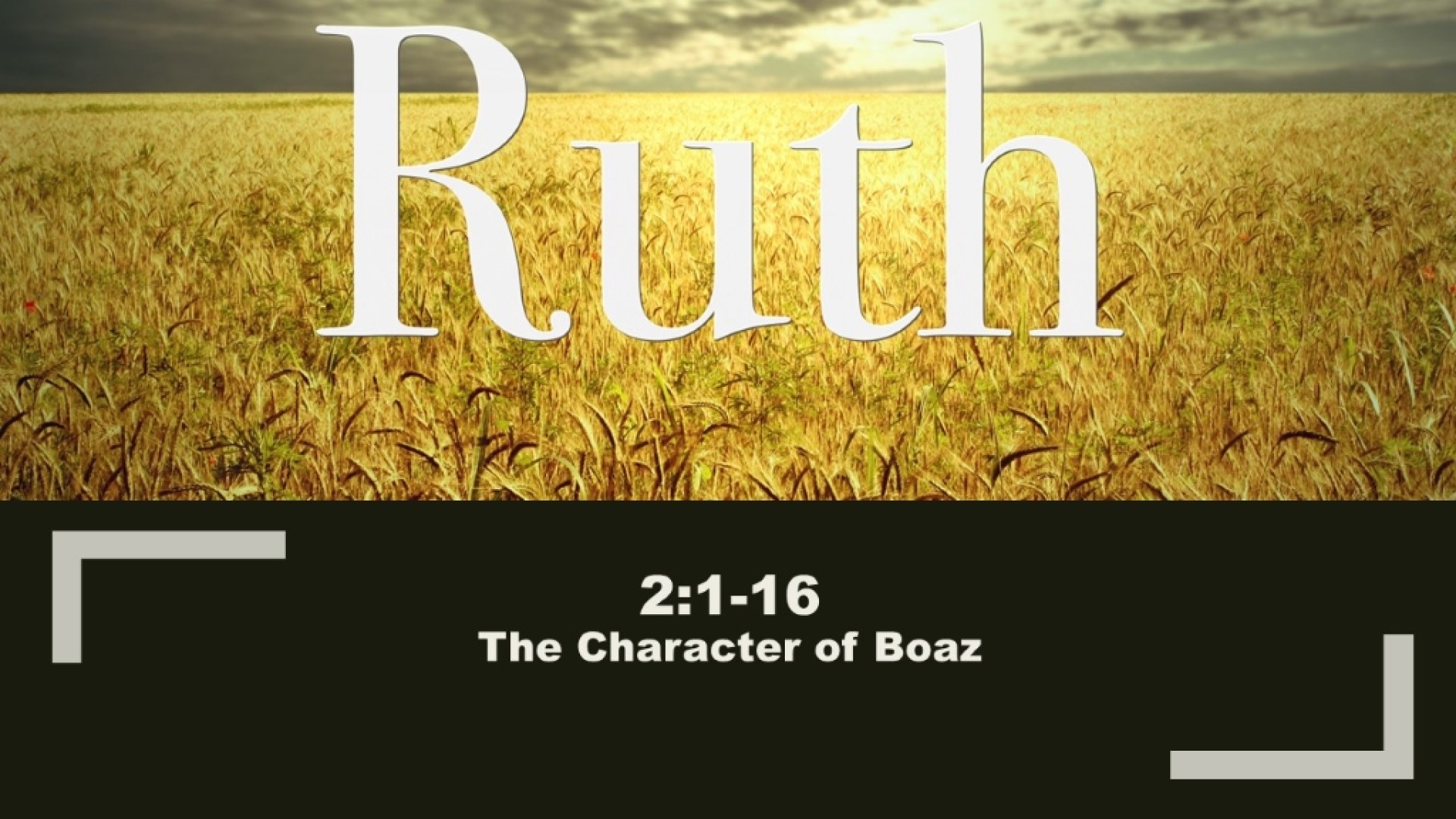 Ruth 2 1 15 The Character Of Boaz Logos Sermons