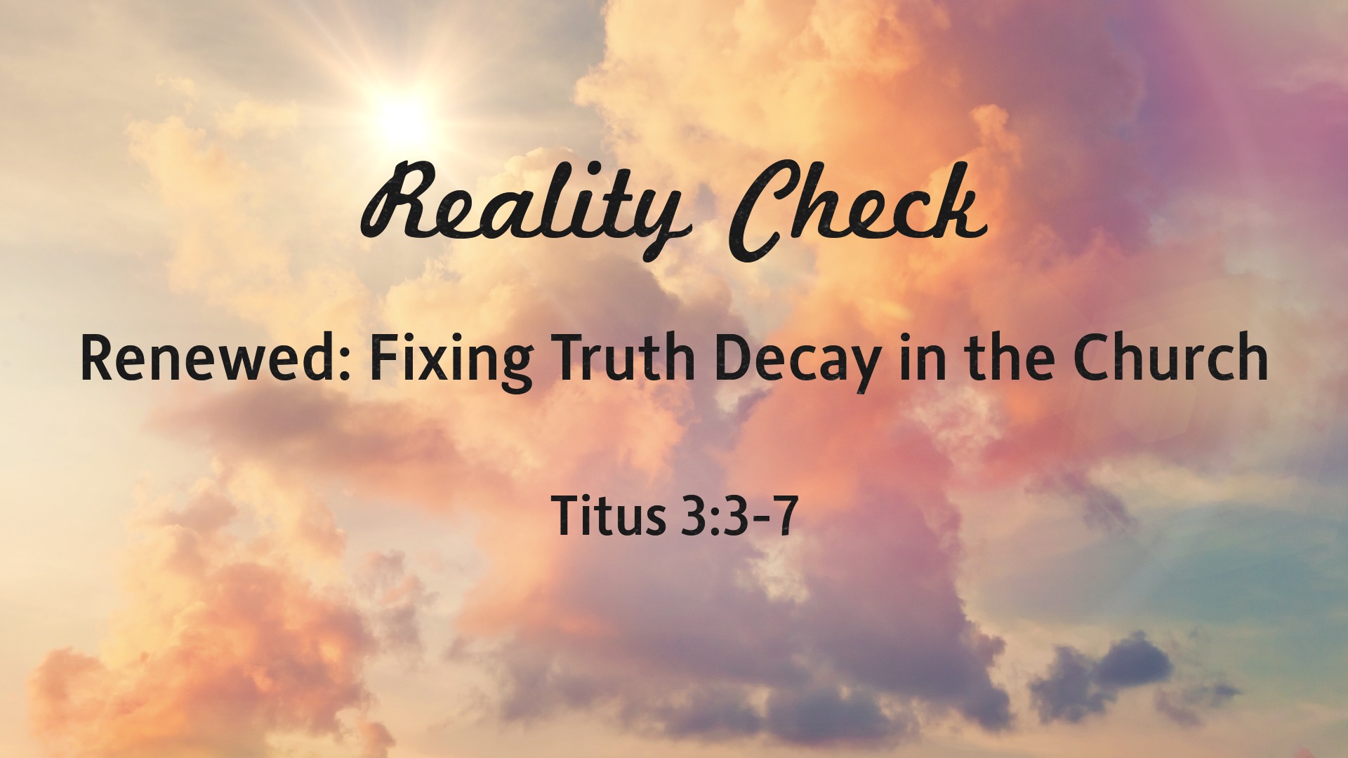 Reality Check Faithlife Sermons reality-check-faithlife-sermons