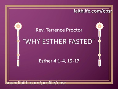 3-15-20 "Why Esther Fasted" - 2nd Service