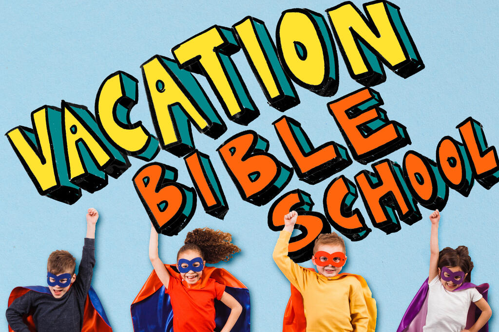 Kid Super Heroes with Vacation Bible School Graphic large preview