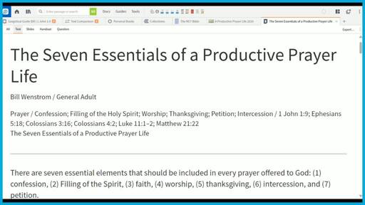The Seven Essentials of a Productive Prayer Life