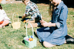 Kids Opening Their Easter Eggs Together  image 1