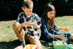 Kids Opening Their Easter Eggs Together  image 2