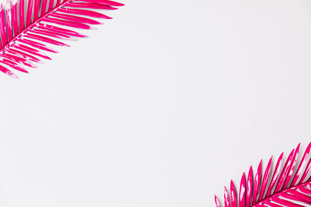 Hot Pink Palm Leaf large preview