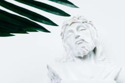 Christ Statue with Palm Leaf  image 2