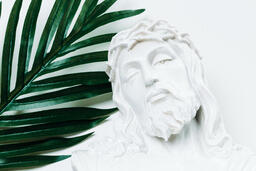 Christ Statue with Palm Leaf  image 1