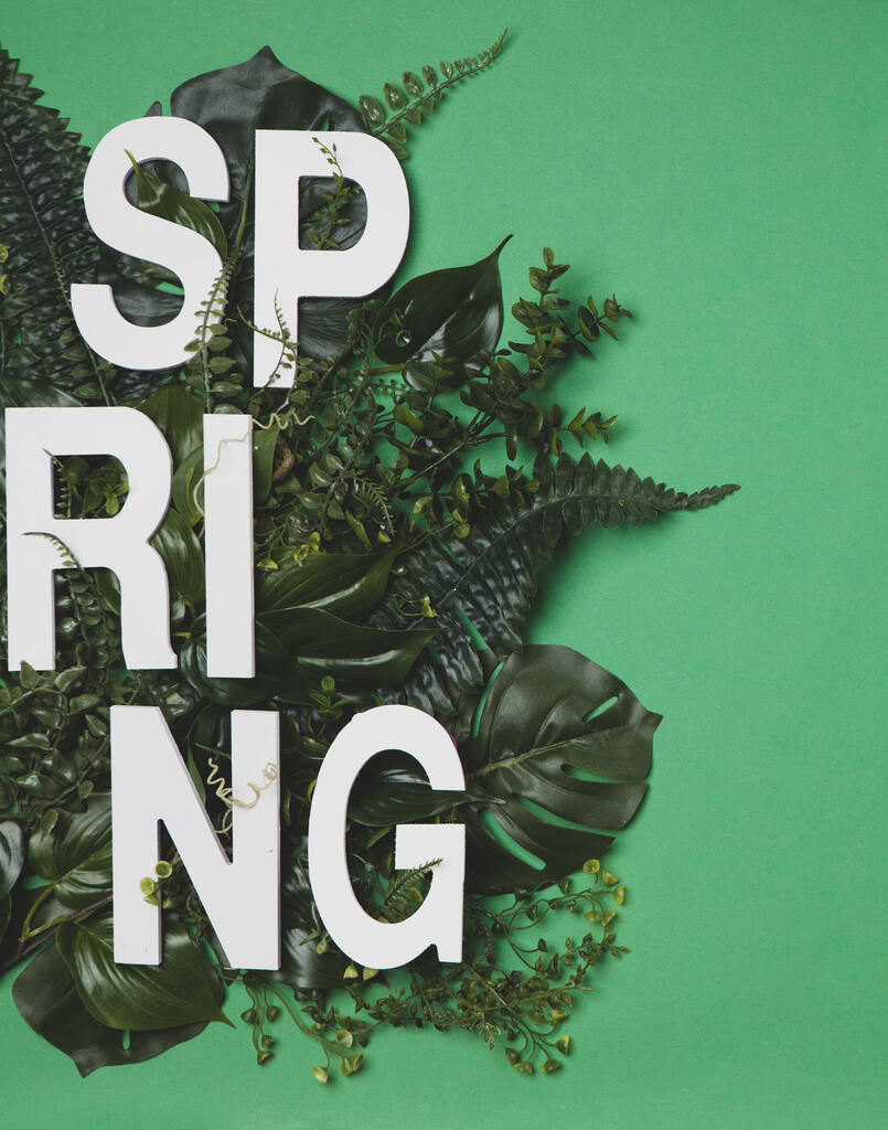 SPRING Letters in Greenery large preview