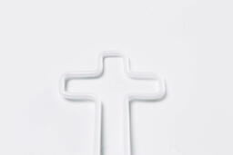 Minimalist White Cross Outline  image 6