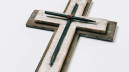Wooden Cross with Crucifixion Nails  image 3