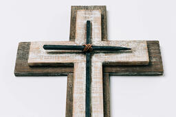 Wooden Cross with Crucifixion Nails  image 2