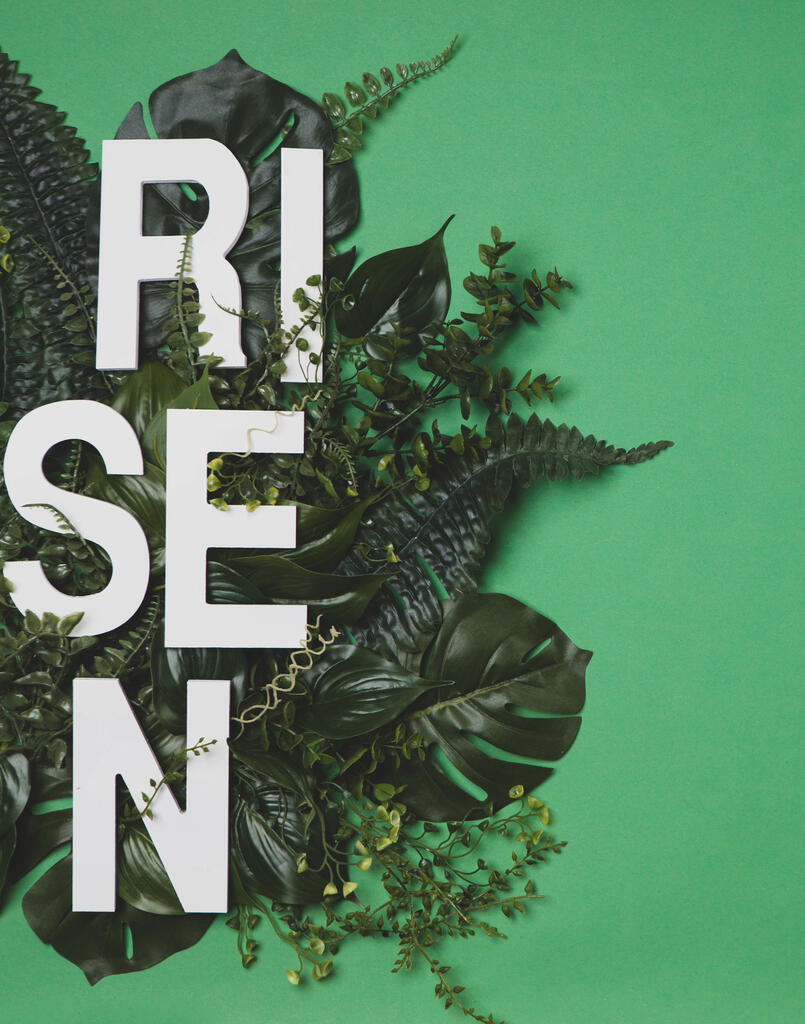 RISEN Letters in Greenery large preview