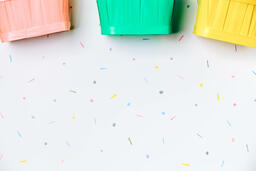 Colorful Easter Baskets with Pastel Pattern  image 1