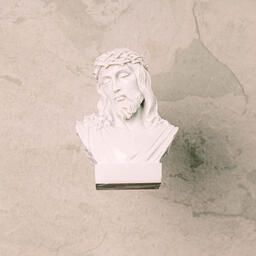 Christ Statue on Textured Background  image 4