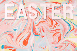 EASTER on Pastel Marbled Background  image 2