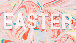 EASTER on Pastel Marbled Background  image 1