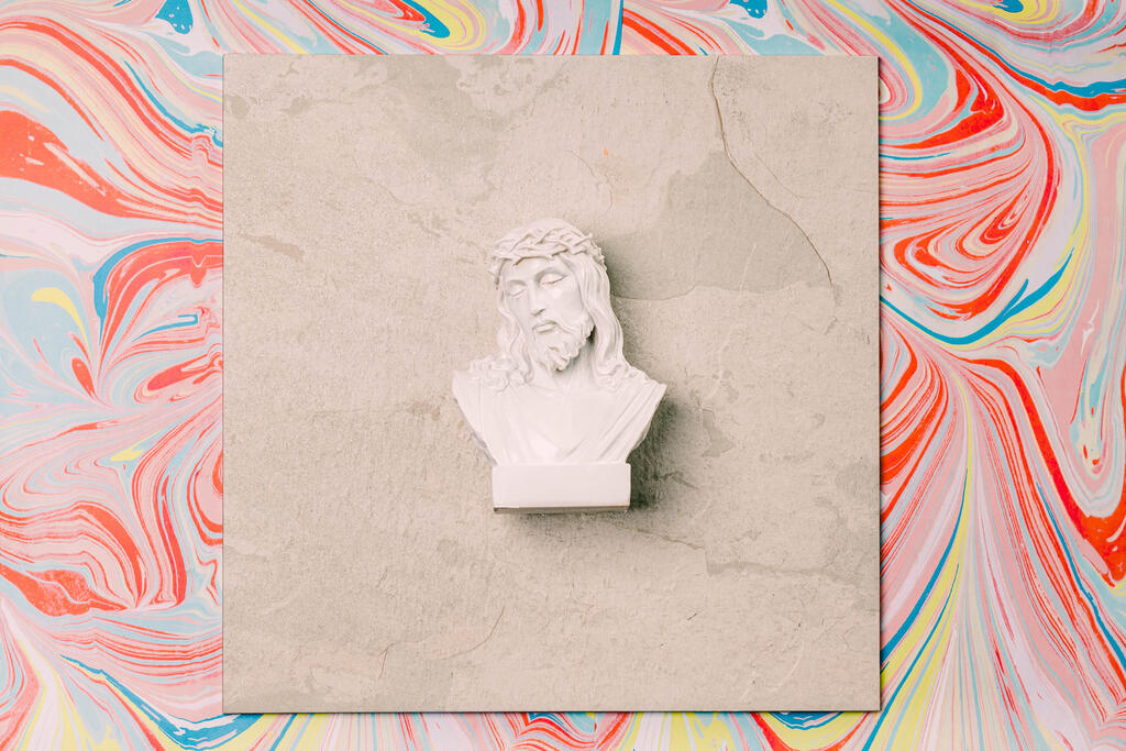 Christ Statue on Textured Background large preview