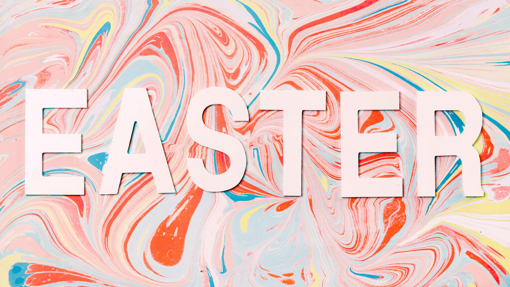 EASTER on Pastel Marbled Background large preview