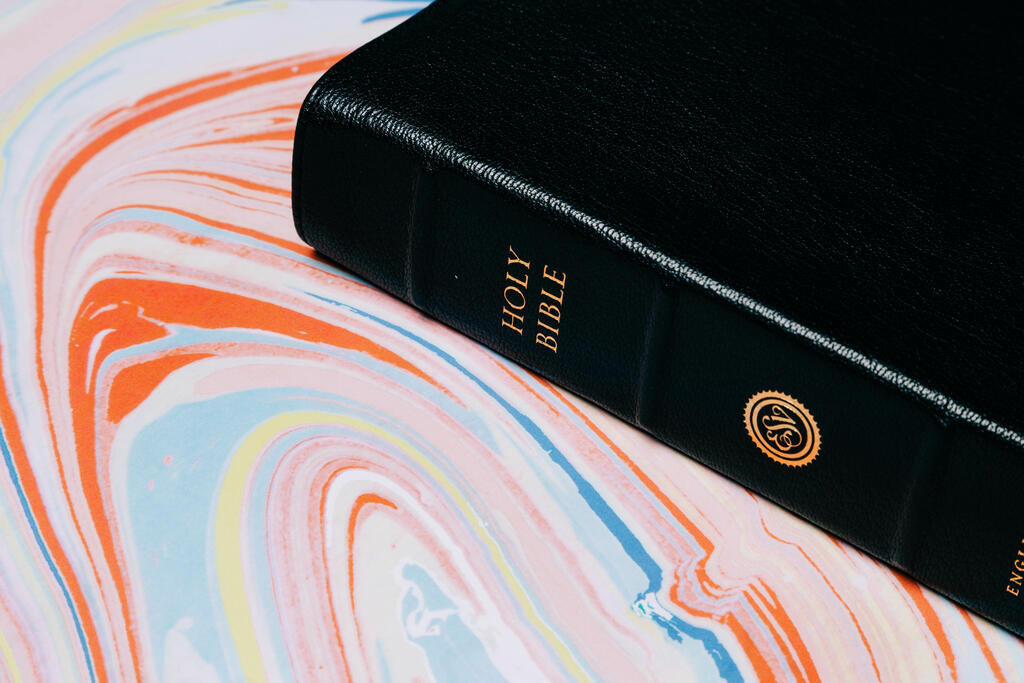 Bible on Pastel Marbled Background large preview