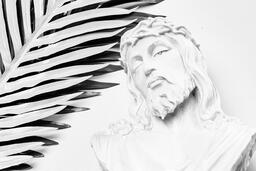 Christ Statue with Palm Leaves  image 3