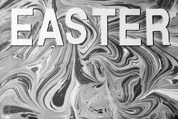 EASTER on Black and White Marbled Background  image 2