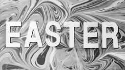 EASTER on Black and White Marbled Background  image 1