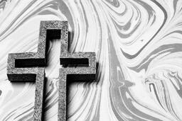 Concrete Cross Outline on Marbled Background  image 2