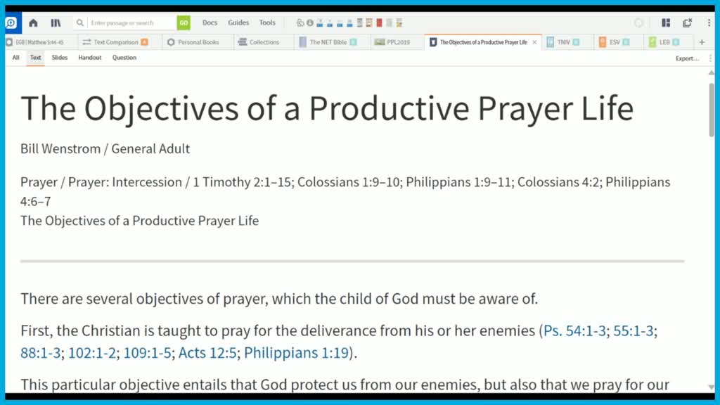 Objectives Of Prayer