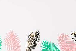 Pink, Green and Gold Paper Palm Leaves  image 18