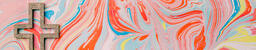 Cross on Pastel Marbled Background  image 10