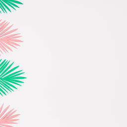 Pink, Green and Gold Paper Palm Leaves  image 25