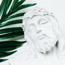 Christ Statue with Palm Leaf  image 8