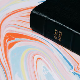Bible on Pastel Marbled Background  image 2