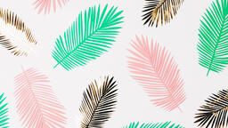 Pink, Green and Gold Paper Palm Leaves  image 19